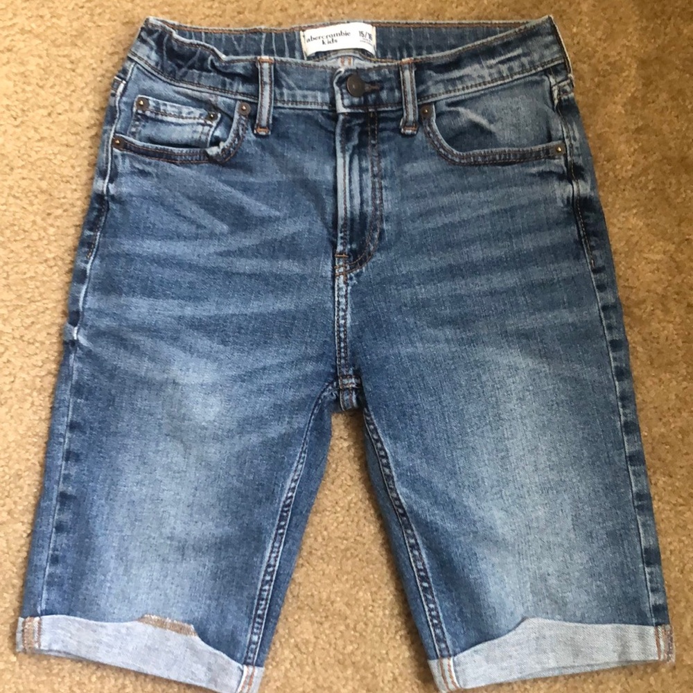 Abercrombie & Fitch Boys Rolled Denim Shorts